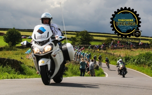 TdF 2014 yorkshire cycling ag2r motorcycle