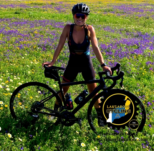 cycling lanzarote flowers
